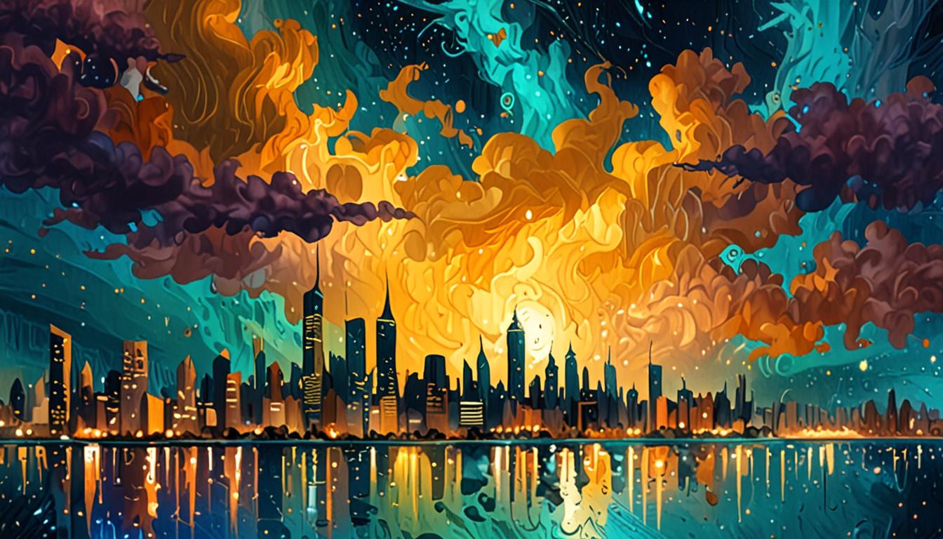 Golden Celestial Cascade