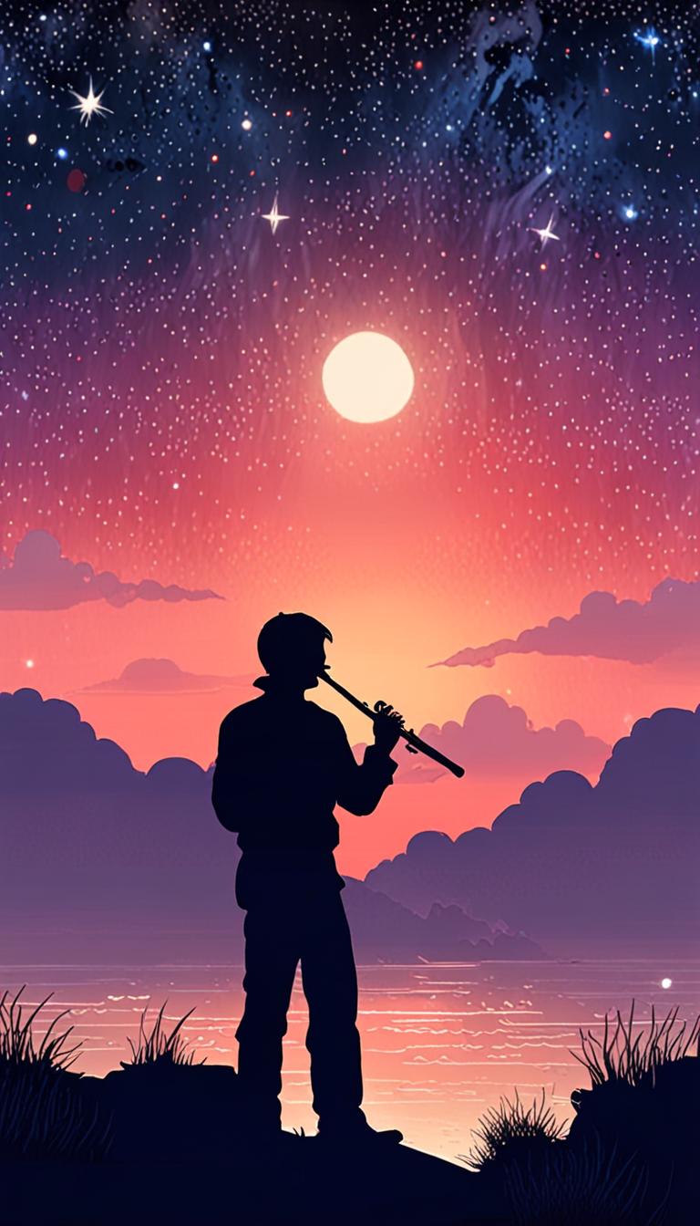 Softly Falling Night Sky — scene 3
