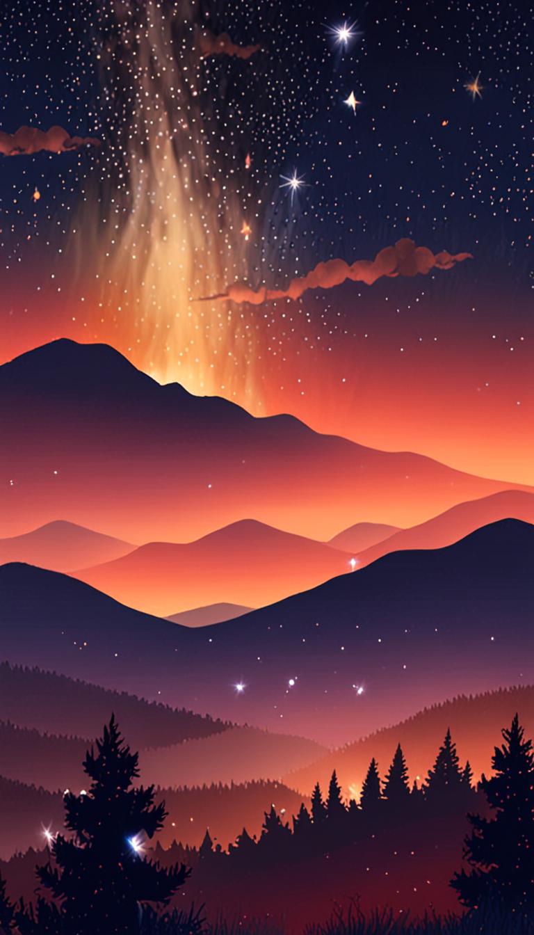 Softly Falling Night Sky — scene 4
