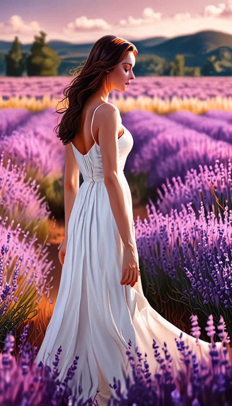 Evening in Lavender Fields — scene 1