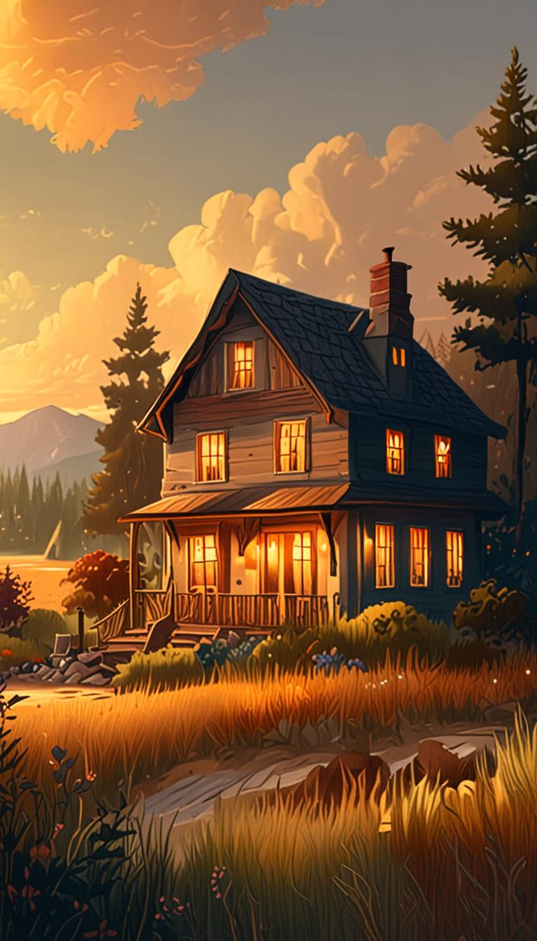 Evening in Lavender Fields — scene 2