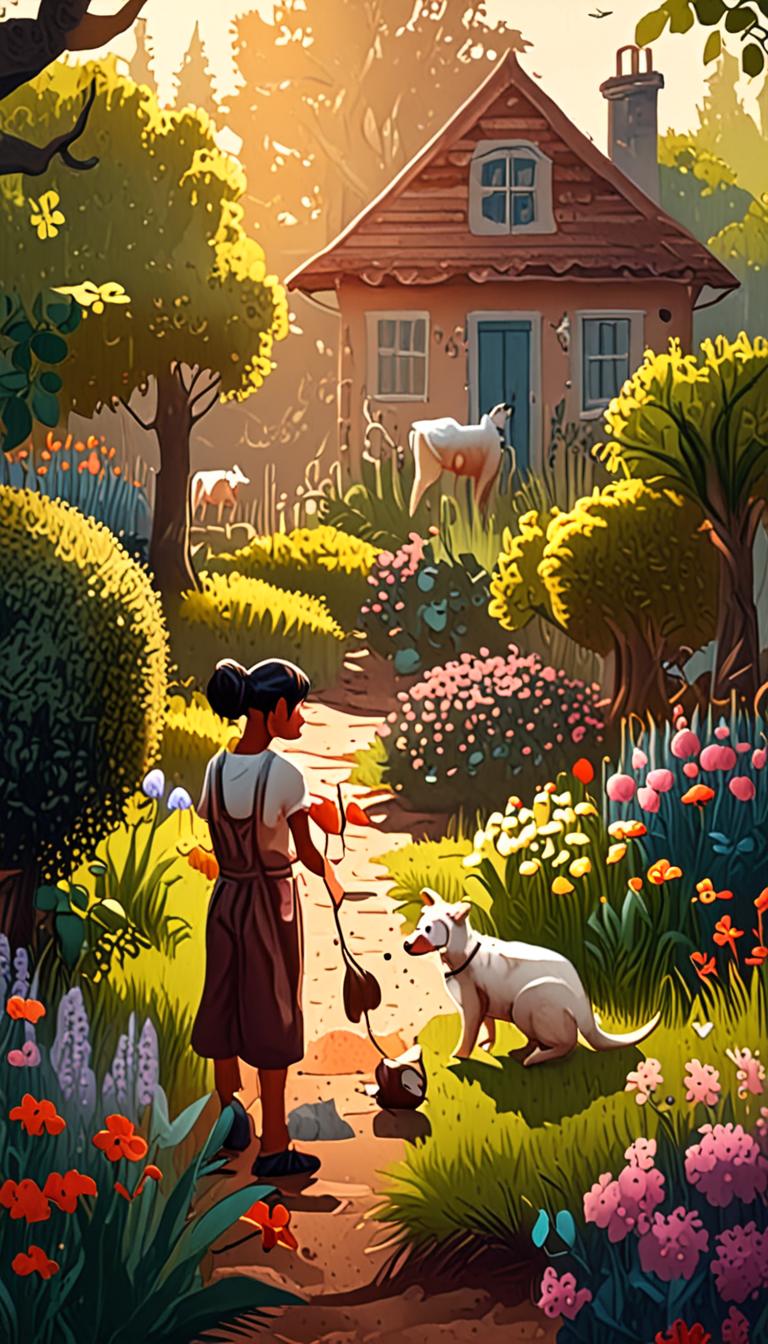 Morning Sunshine on Blooms — scene 3
