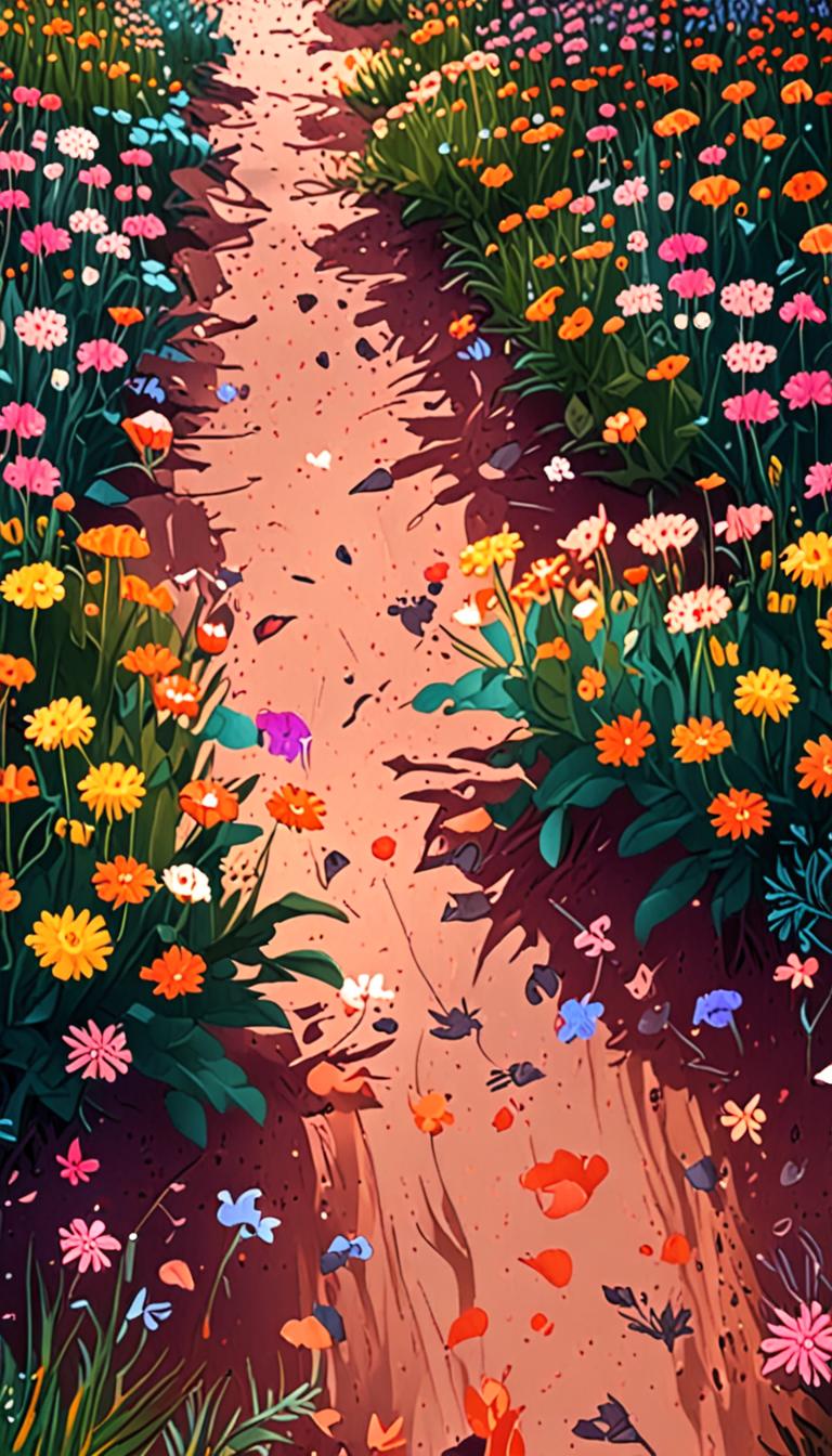 Morning Sunshine on Blooms — scene 4