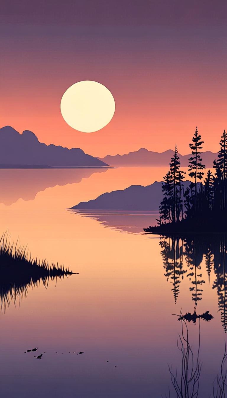 Soft Moonlit Lake Shore — scene 2
