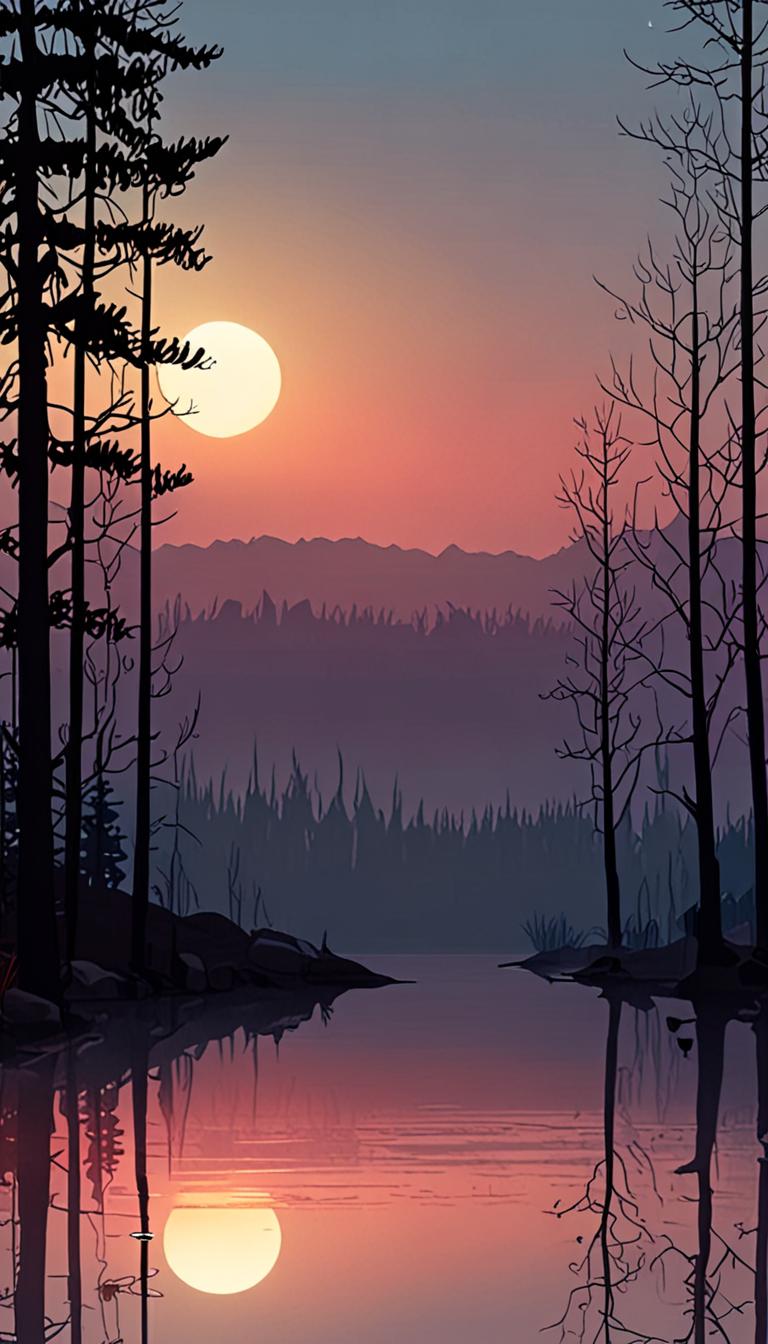 Soft Moonlit Lake Shore — scene 4