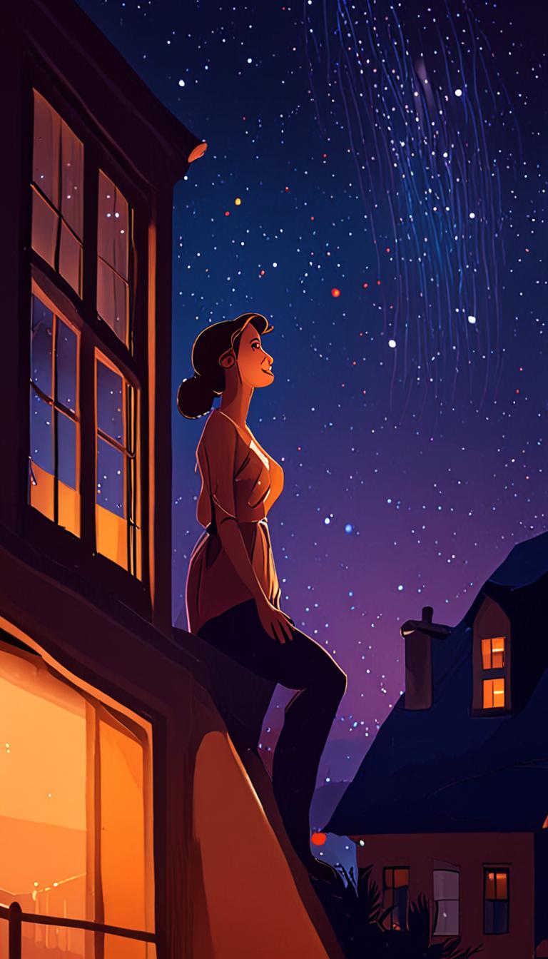 Quiet Night Sky Reflections — scene 4